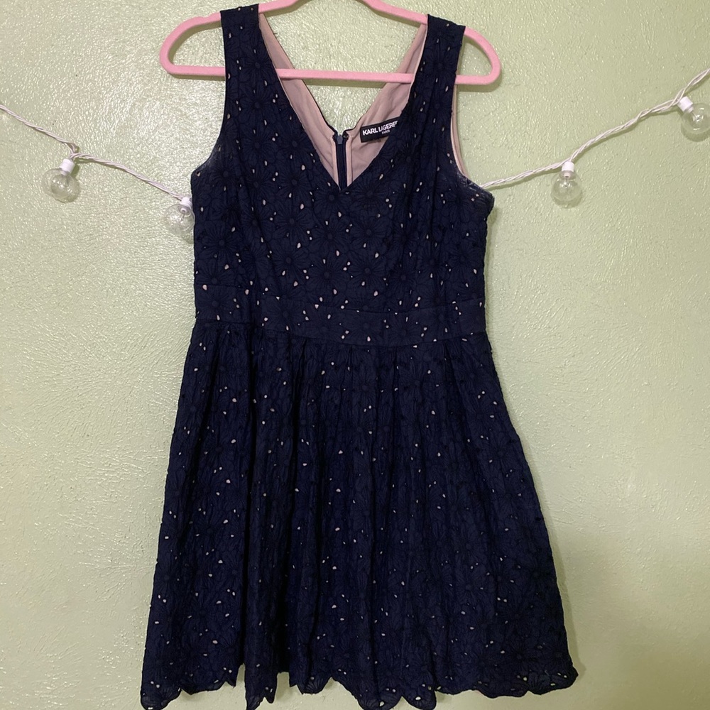Dark blue deep cute dress